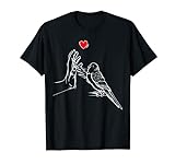 Wellensittich Liebe Sittich Herz Vogel Geschenk T-Shirt
